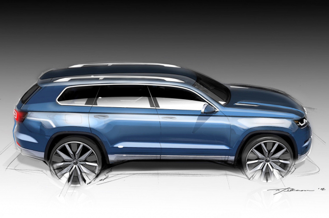 Nové sedmimístné SUV Volkswagenu na oficiální ilustraci, plně se odhalí zítra