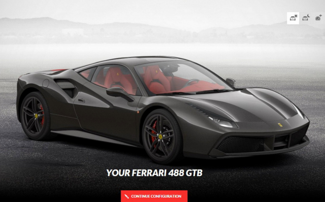 Ferrari 488 GTB je v konfigurátoru, sestavte si své „turboférro”