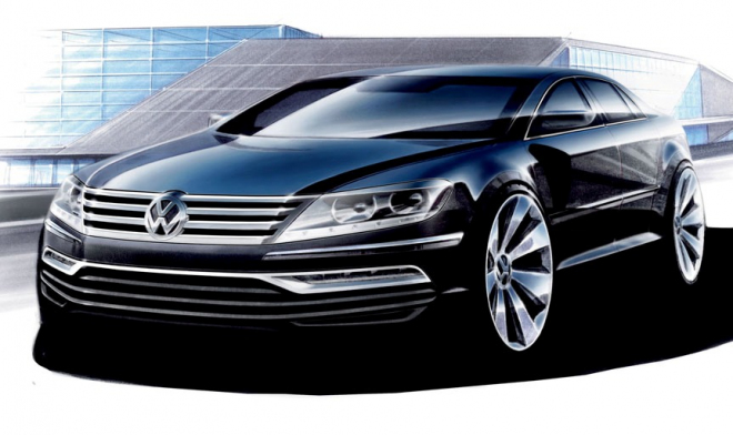 VW Phaeton 2015 použije stejnou platformu MLB jako Porsche Panamera 