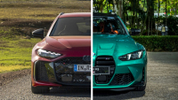 Nové Audi RS5 dostalo těžký kouř od končícího BMW M3 v dalším testu. Prohrálo o parník, pak se přehřálo a zapíchlo to úplně