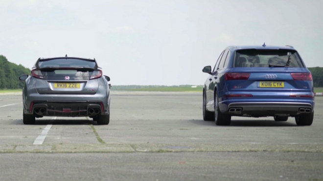 Audi SQ7 TDI vs. Honda Civic Type-R: naftová mašina nebo benzinový atlet? (video)