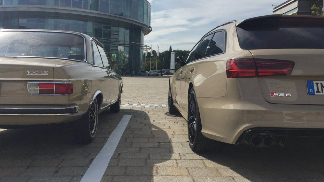 Změnilo se hodně: toto je 50 let „kávové evoluce” Audi, RS6 vedle původní 100 LS