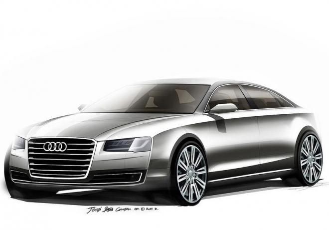 Audi A8 2014: facelift na oficiálních ilustracích neukázal jen „provařená” světla