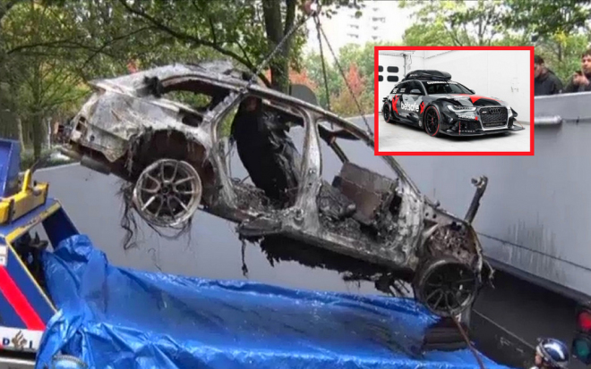 Lupiči ukradli 1000koňové Audi RS6 DTM Jona Olssona, pak ho spálili