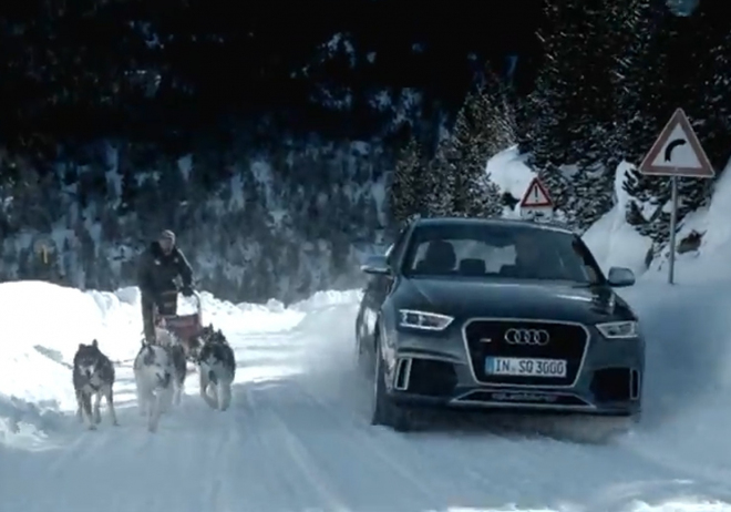 Audi RS Q3 na prvním oficiálním videu dokazuje, že je rychlejší než psí spřežení