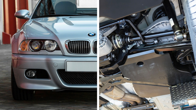 Na nejzachovalejší BMW M3 E46 v prodeji je úžasný pohled, i z jeho podvozku by se dalo jíst