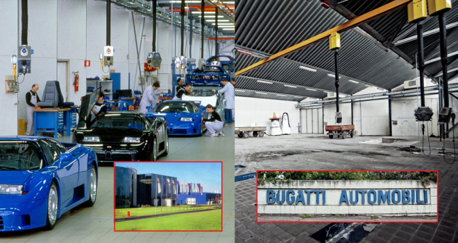 Tohle zbylo z úžasné továrny Bugatti, sen o velkém návratu skončil v troskách