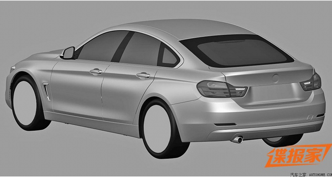 BMW 4 Gran Coupe F36 2014: finální podoba odhalena patentovými snímky