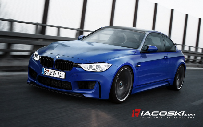 BMW M3 nebo M4 F82 na povedených ilustracích