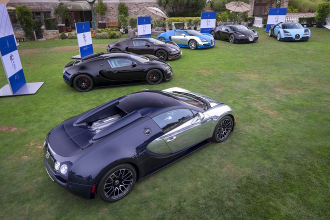 Všechna Bugatti Veyron Legends za skoro 400 milionů bok po boku i na videu