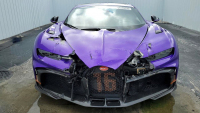 Žádná AI: Reálně nabourané Bugatti Chiron na vrakovišti se hned tak nevidí, teď ho prodávají v aukci na díly