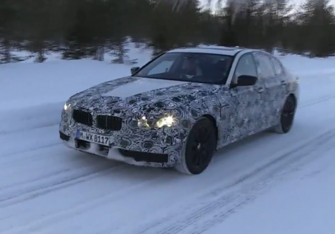 BMW 5 2017: nová generace natočena během zimních testů, i s novou 7 (video)