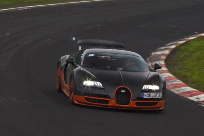 Bugatti Veyron Super Sport se prý pokusil o zdolání rekordu Nordschleife (video)