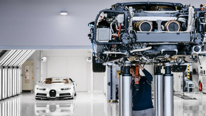 Jak se staví Bugatti Chiron? Detaily jsou ohromující jako auto samo