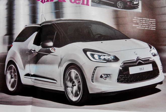 Citroën DS3 2015: facelift odhalen únikem, světla propojují xenony s LEDkami