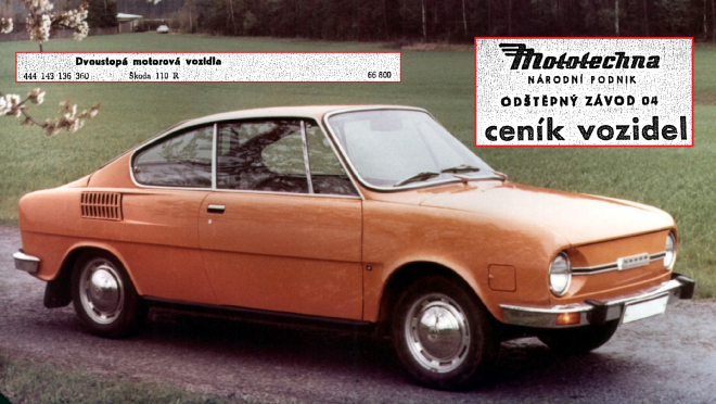 Ceník Mototechny z roku 1978: co stály Škody, Fiaty, Trabant nebo Tatra 613?