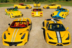 Sbírka zesnulého milovníka italských aut fascinuje svou pestrostí, takto lakovaná Ferrari si nenechal dělat nikdo jiný na světě