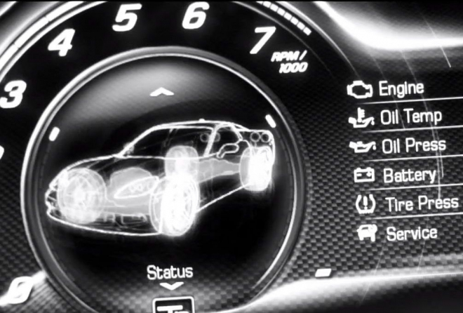 Chevrolet Corvette C7 2013 ukázal digitální přístrojovku i s částí svého designu (video)