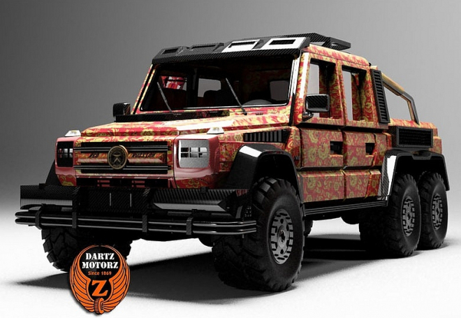 Dartz Red Russian: upravený Mercedes G63 AMG 6x6 velebí Vladimira Putina