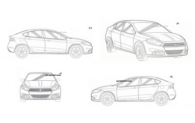 Dodge Dart hatchback odhalen patentovými snímky, je to předobraz nového Fiatu Bravo nebo Brava?