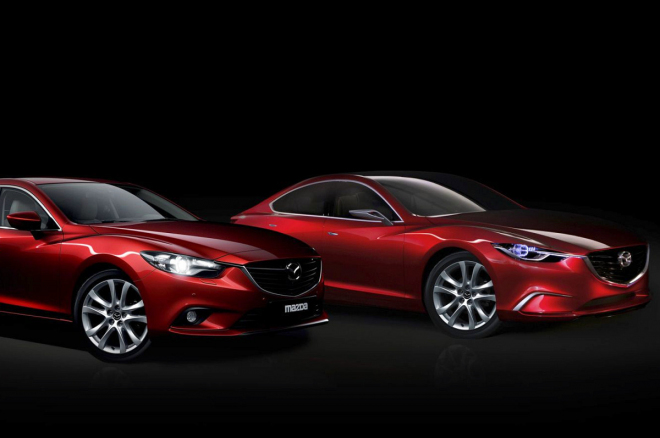 Design Mazda 6 vs. Mazda Takeri: detaily jiné trochu, celkový dojem hodně