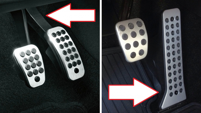 Proč mají některá auta uchycený pedál plynu nahoře a jiná dole? A co je lepší?