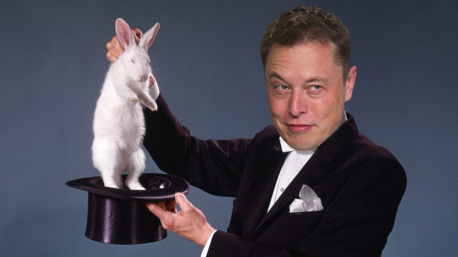 Akcie Tesly dnes asi vyletí k Měsíci, neboť Musk má vždy v klobouku nějakého králíka
