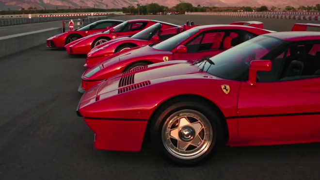 Ferrari 288 GTO vs. F40 vs. F50 vs. Enzo vs. LaFerrari ve sprintu: kdo s koho? (video)