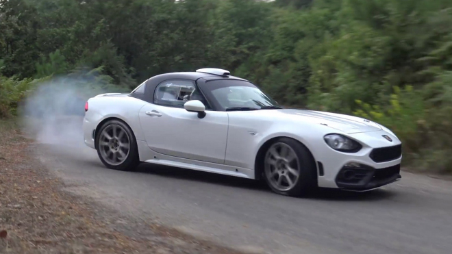 Abarth 124 Spider pro rallye s 300koňovým turbem je Fiat k pomilování (video)