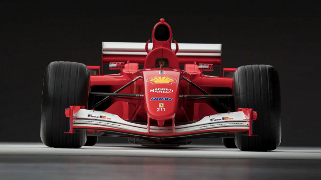 K mání je dodnes funkční legendární mistrovská Formule 1 Michaela Schumachera, půl miliardy na ni může být málo