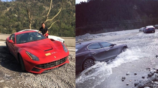 11 Číňanů si spletlo Ferrari a Maserati s off-roady, dojelo jich 5