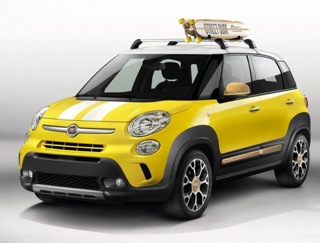 Fiat 500L Trekking Street Surf: velké pětikilo dorazilo do Ženevy s bambusem na střeše