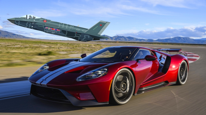 Nový Ford GT překonává i špičkovou americkou stíhačku, ne však rychlostí