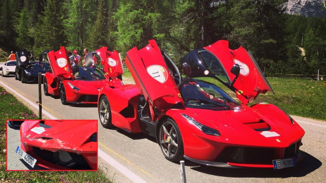 Český majitel LaFerrari boural, do jiného LaFerrari. A nebyl sám, tady i hořelo