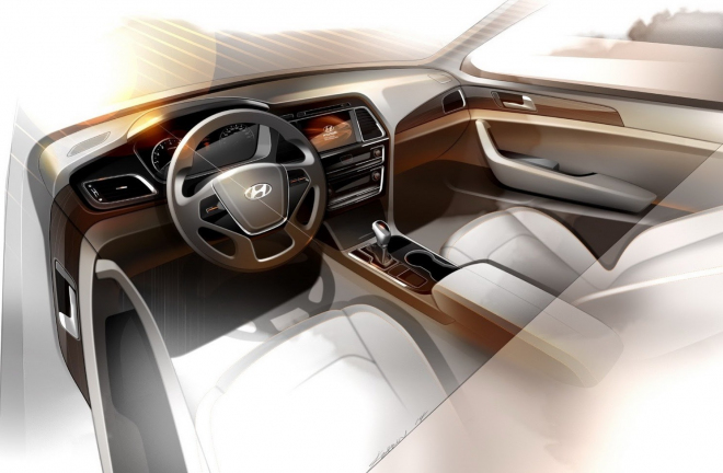Nový Hyundai Sonata 2015 ukázal i interiér, je to menší Genesis