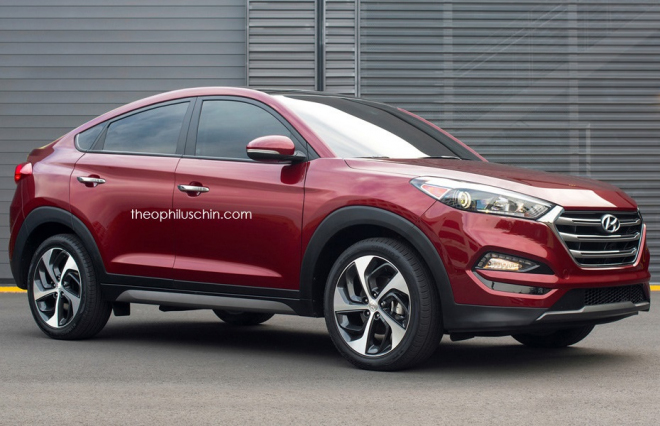 Hyundai Tucson Coupe by mohl být zajímavým konkurentem SUV-kupé Škody (ilustrace)