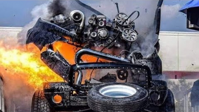 Úpravce chtěl dostat z dieselu 3 000 koní, motor při testu na brzdě explodoval