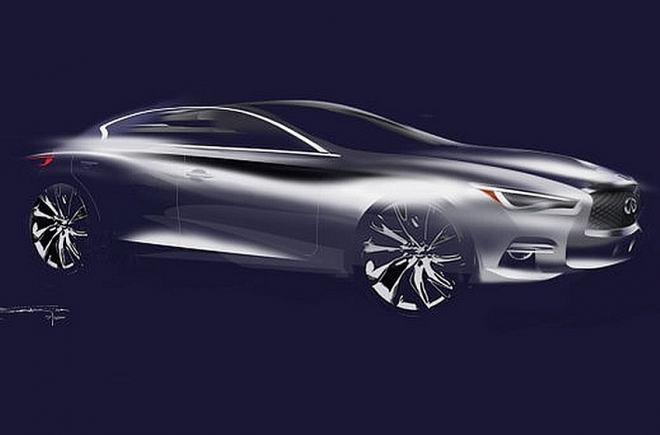 Toto je oficiální skica čtyřdveřového kupé Infiniti, jeho výroba ale vůbec není jistá