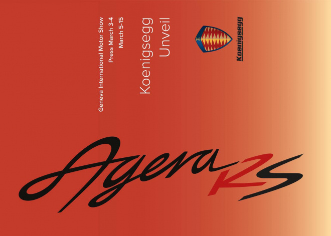 Koenigsegg Agera RS: ostřejší Agera se ukáže v Ženevě, možná s prvky One:1