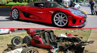 Toto zbylo z unikátního Koenigseggu CCX po těžké nehodě, skoro nic