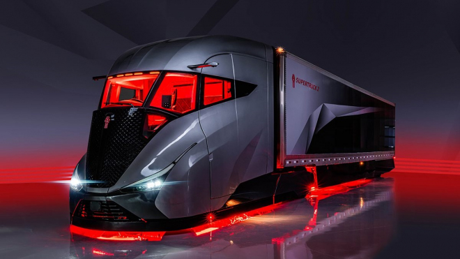 Nový tahač Kenworthu vypadá jako obrněný šinkansen. Říká si SuperTruck, pohání ho extrémně efektivní diesel