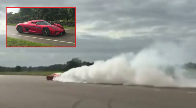 Koenigsegg Regera pálí pneu s ohromnou lehkostí a intenzitou, i bez převodovky (videa)