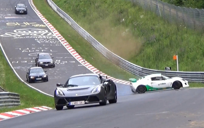 BMW M3 a Lotus Exige měřily síly na Nordschleife, druhý změřil i pevnost svodidel (video)