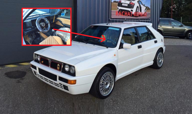 K mání je nová Lancia Delta HF Integrale Evo II, má ještě krycí fólie z továrny