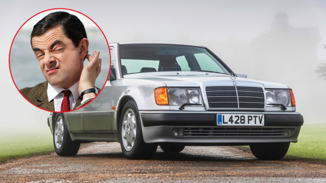 Mr. Bean čistí sklady. A v garážích toho musí mít, když prodává tato dvě auta