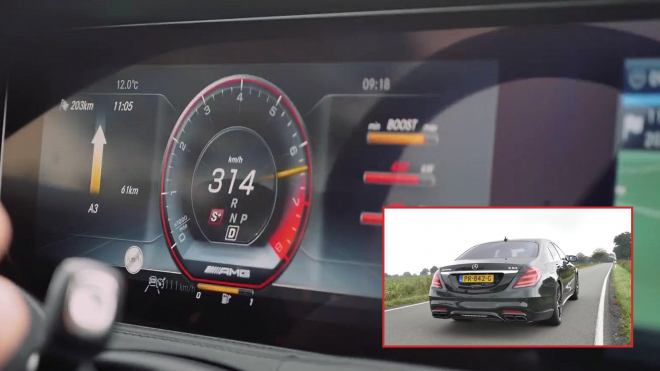 Je až absurdní, jak rychle se na 314 km/h rozjede faceliftovaný Mercedes S od AMG