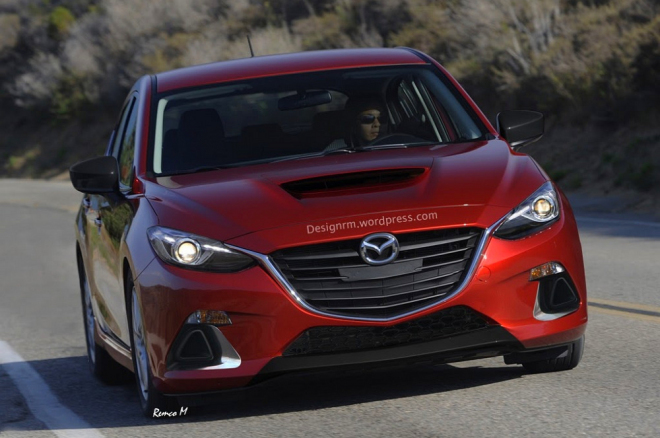 Mazda 3 MPS 2014: může vypadat takto? Jen když design udělá hopla z Opla (ilustrace)