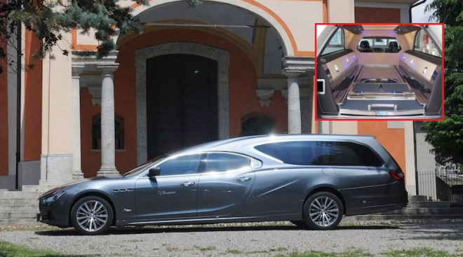 Maserati Ghibli jako pohřebák je bizarní stroj pro cestu na onen svět