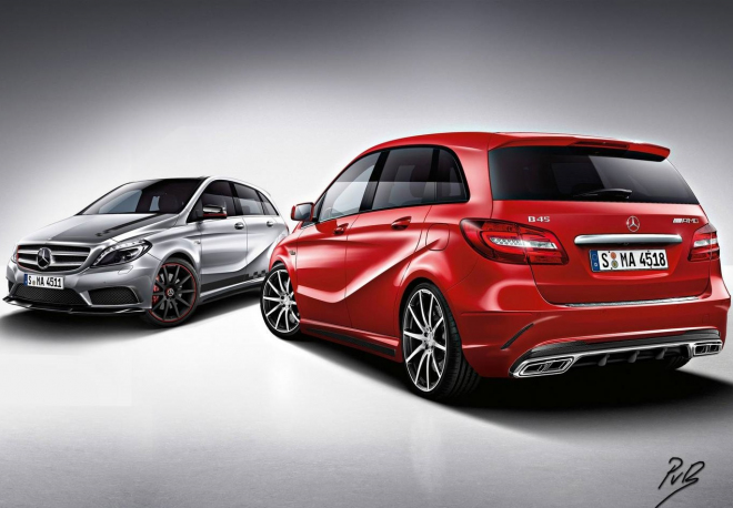 Mercedes B 45 AMG: až jednou vznikne, jinak vypadat nebude (ilustrace)