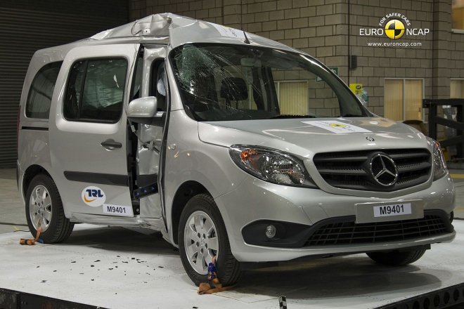 Crash test Mercedes Citan: Kangoo s hvězdou u Euro NCAP zrovna nezářilo